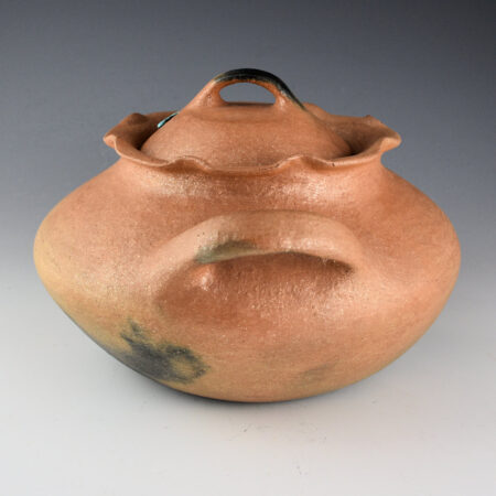 Alternative view of Geffory, Julia Raquel - Picuris Micaceous Jar with Fluted Rim and Lid (2008)