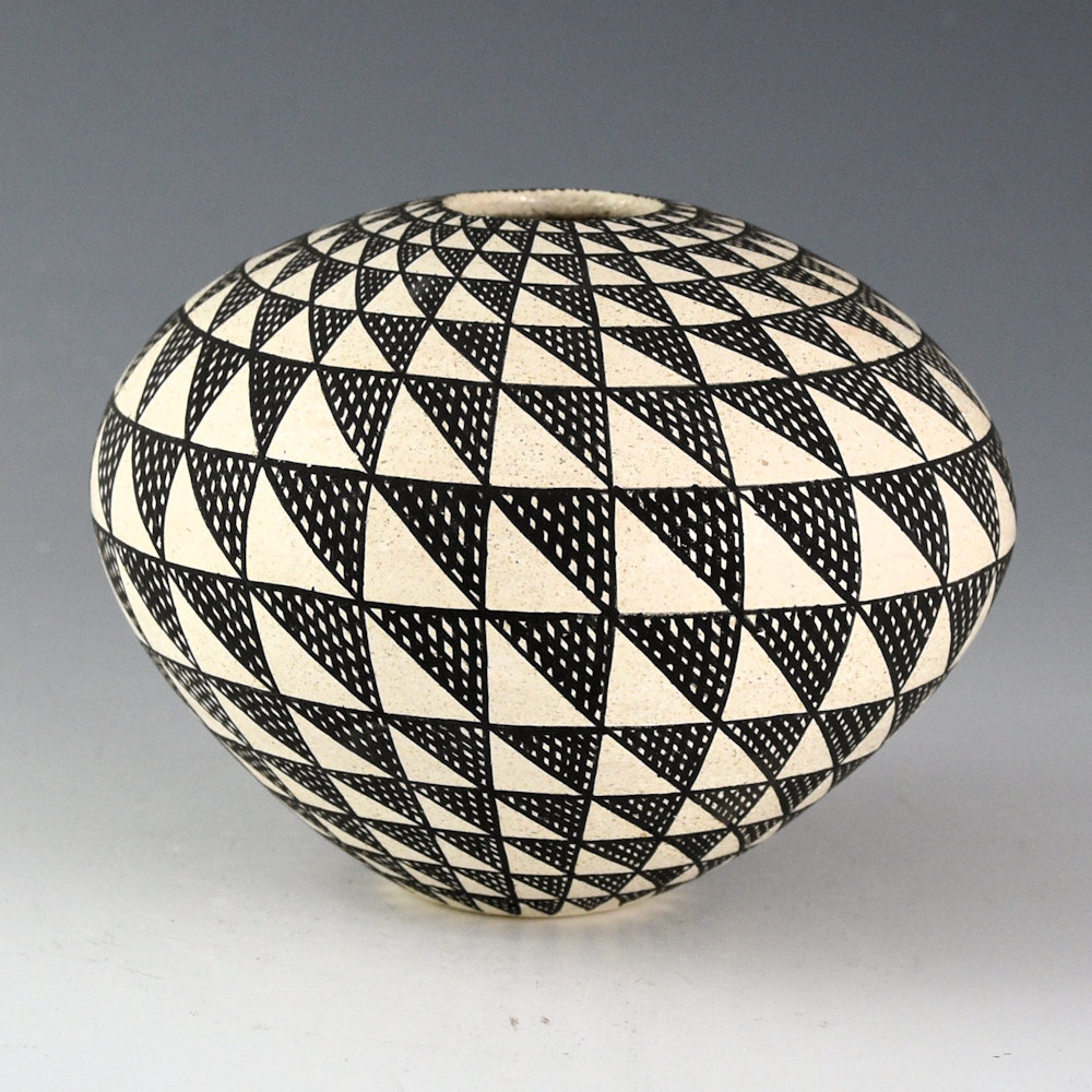 Trancosa, Kevin - Bowl with Triangular Geometric Designs (1997) - Image 3