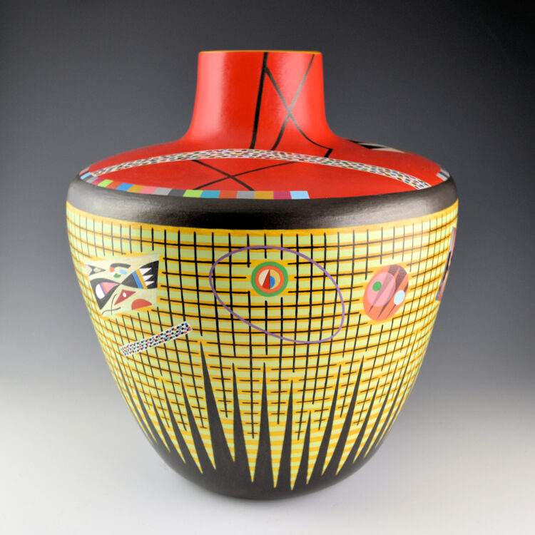 Namingha, Les - "Red Sky Abstraction" Large Jar