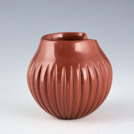 Alternative view of Tafoya-Sanchez, Linda - 32 Straight Rib Melon Jar with Kiva Step Edge
