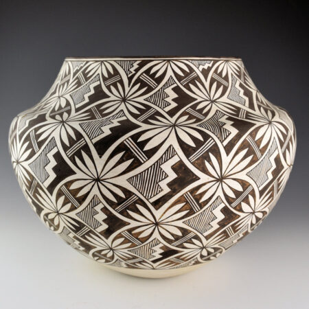 Chino, Marie Z. - 12" Wide Water Jar with Interlocking Butterfly Design (1960s)