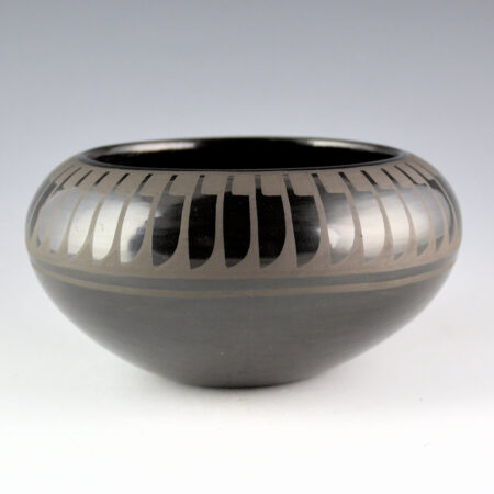 Alternative view of Martinez, Marvin & Frances - Bowl with 42 Feathers, Bear Paws and Stars