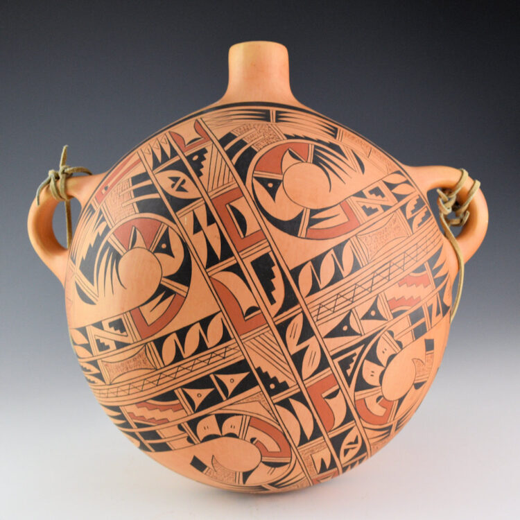 Ami, Ramona - 11" Tall Canteen with Swirling Birds (1997)