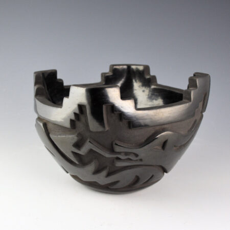 Cosen, Reycita - Kiva Bowl with Carved Avanyu (1970s)
