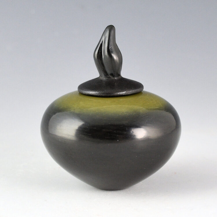 Sanchez, Russell  - Black and Green Bowl with Flame Lid
