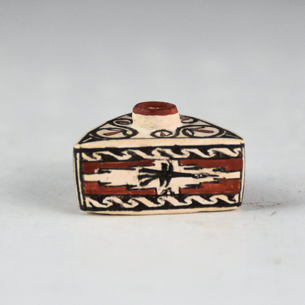 Natseway, Thomas - Mini Three Sided Jar with Pueblo Birds - Image 2