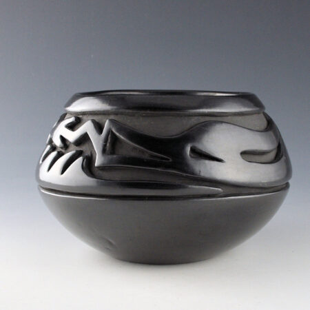 Naranjo, Teresita  - Wide Bowl with Deeply Carved Avanyu (1970s)
