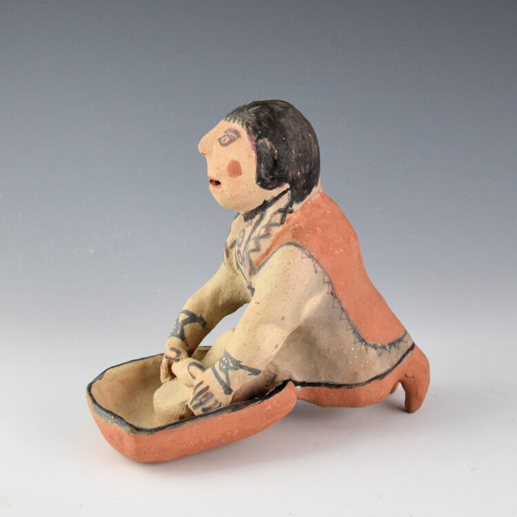 Romero, Teresita - Clay Figure Grinding Corn (1960s)