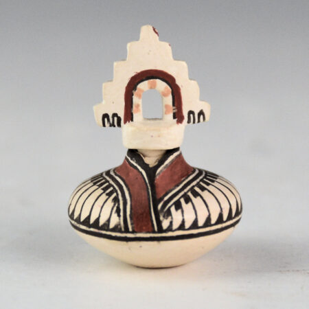 Natseway, Thomas - Mini Jar with Tablita Lid and Painted Feathers