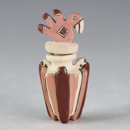 Alternative view of Natseway, Thomas - Mini Polychrome Jar with Parrots and Parrot Lid (1990s)