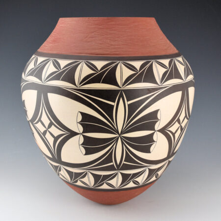 Lucas, Yvonne - 12" Tall Jar with Butterflies, Flowers, and Sculpted Rim