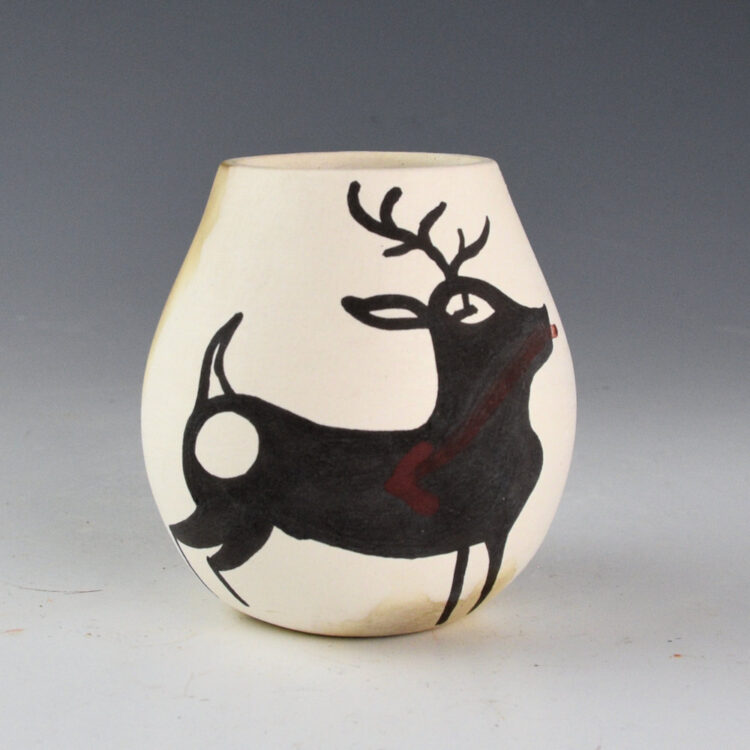 Lasiloo, Alan - Small Jar with Heartline Deer