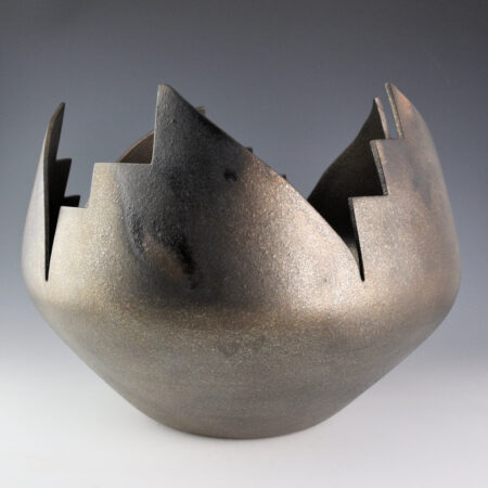 Yazzie, Angie - 12" Wide "The Journey" Black Fired Micaceous Jar (2025)