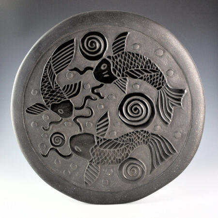 Alternative view of Youngblood, Christopher - 14" Plate with Three Koi