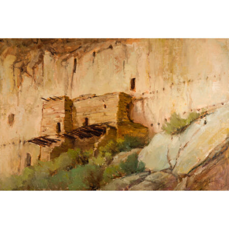 Winder, Kwani Povi - "Cliffside of Puye" Oil on Linen Board (30" x 20")