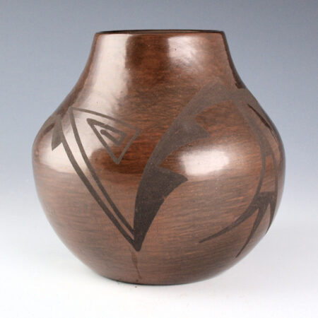 Alternative view of Dunlap, Cynthia Star Flower - Brown Jar with Plant Designs