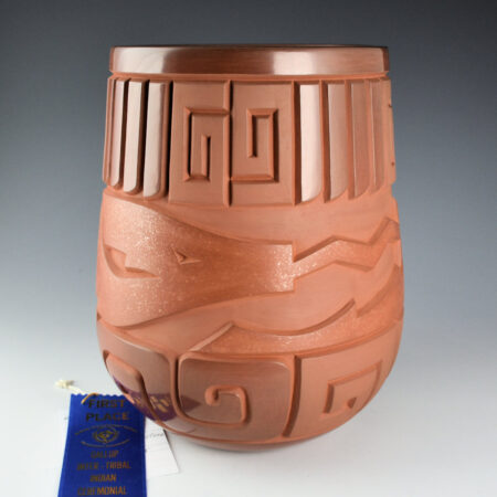 Begay, Daniel - "Under a Feather Sky" Avanyu and Feather Pattern, Ribbon