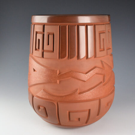 Alternative view of Begay, Daniel - "Under a Feather Sky" Avanyu and Feather Pattern, Ribbon