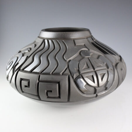 Begay, Daniel - "Riding the Waves" 13" Wide Jar with Turtles