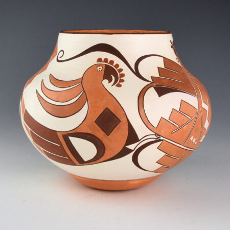 Aragon, Dolores Juanico- Water Jar "1860-70 Designs" with Parrots and Clouds