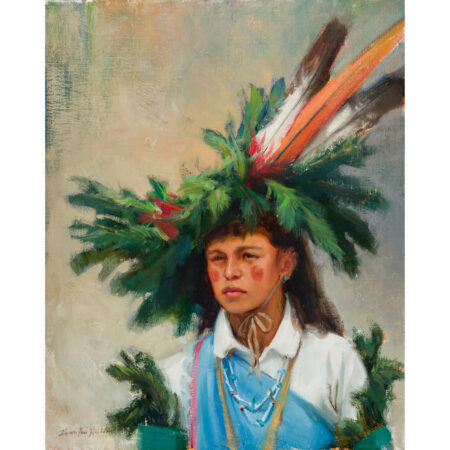 Winder, Kwani Povi - "Echos of the Strong" Oil on Linen Board (16" x 20")