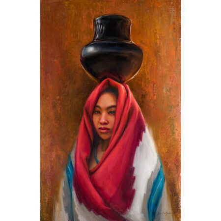 Winder, Kwani Povi - "From Her Hands, I Remember" Oil on Linen Board (23" x 36")