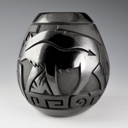 Alternative view of Begay, Jr., Harrison - Jar with Raven and Wolf Jar (2025)