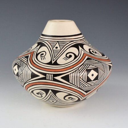 Naha, Helen "Featherwoman" - Jar with Star and Rainbow Designs (1980s)