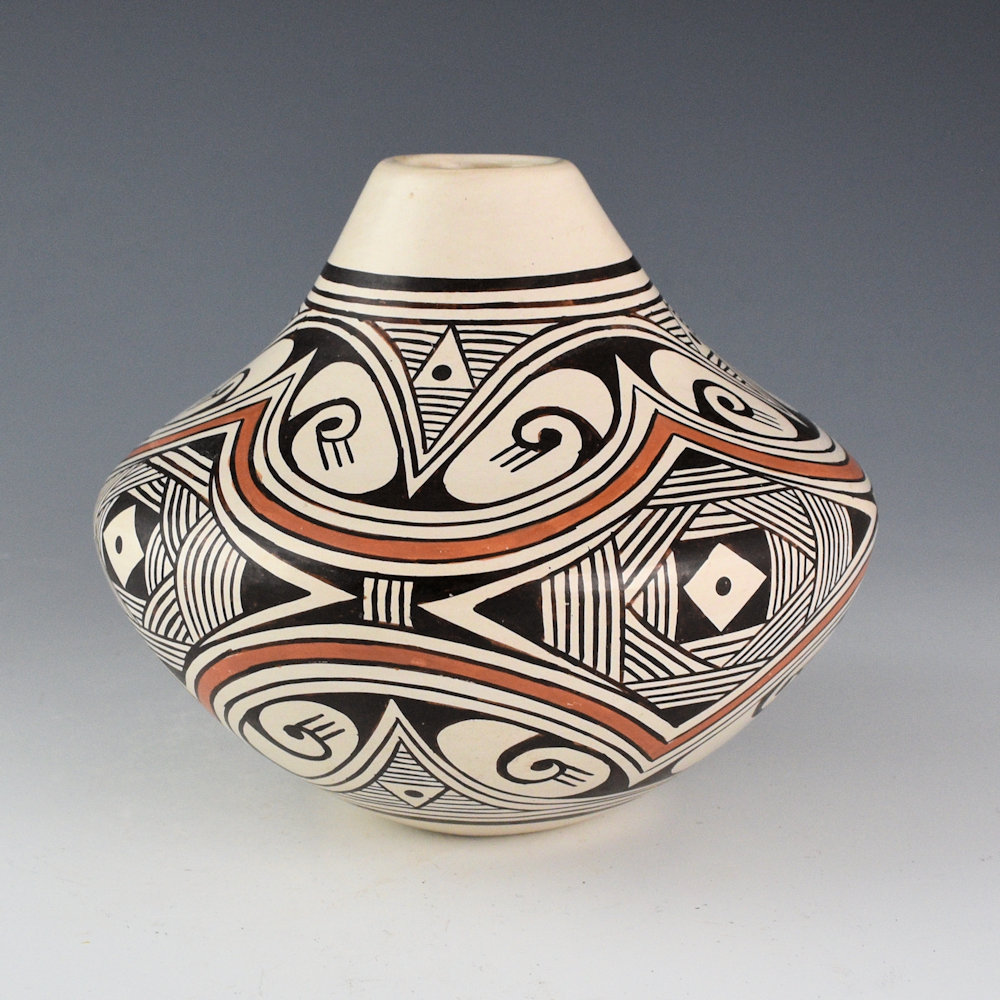 Naha, Helen "Featherwoman" - Jar with Star and Rainbow Designs (1980s)