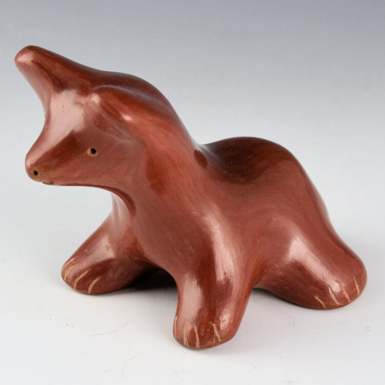 Baca, Jane, and Starr Tafoya - Clay Red Bear Figure (1980s)