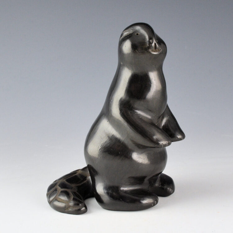 Baca, Jane, and Starr Tafoya - Clay Standing Beaver Figure (1980s)