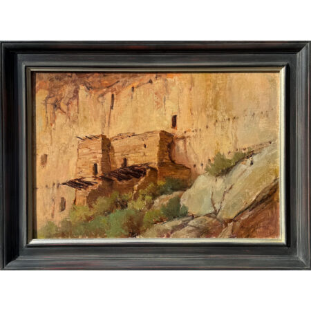 Alternative view of Winder, Kwani Povi - "Cliffside of Puye" Oil on Linen Board (30" x 20")