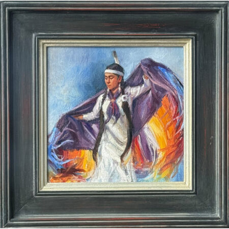 Winder, Kwani Povi - "Fancy Dancer" Oil on Linen Board (10" x 10")