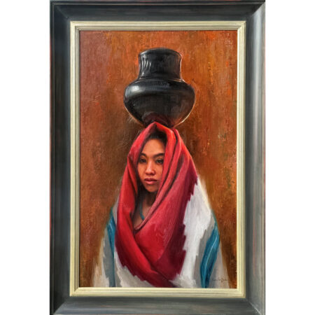 Alternative view of Winder, Kwani Povi - "From Her Hands, I Remember" Oil on Linen Board (23" x 36")