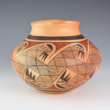 Alternative view of Nampeyo, Leah Garcia - Water Jar with Migration Pattern with 16 Bird Wings (1960's)