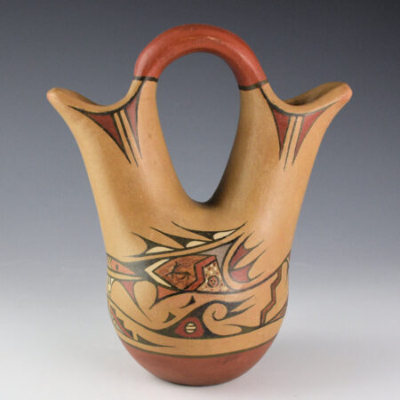 Alternative view of Gutierrez, Lela & Van - Polychrome Wedding Vase with Avanyu (1940s)