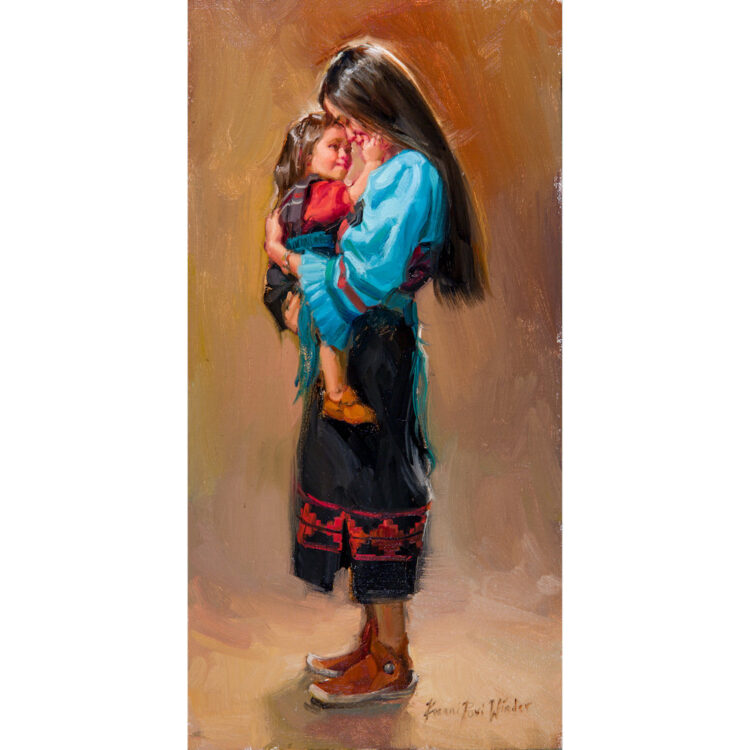 Winder, Kwani Povi - "Loved" Oil on Linen Board (8" x 16")