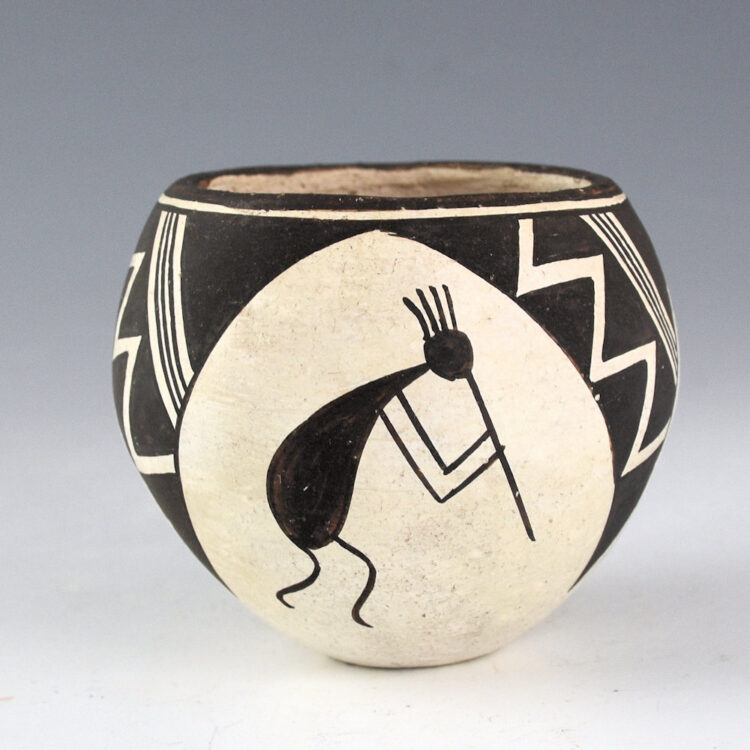Lewis, Lucy - Bowl with Mimbres Figures and Lightning Designs (1970s)