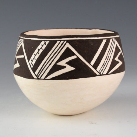 Alternative view of Lewis, Lucy - Bowl with Lightning and Mountain Design (1980s)