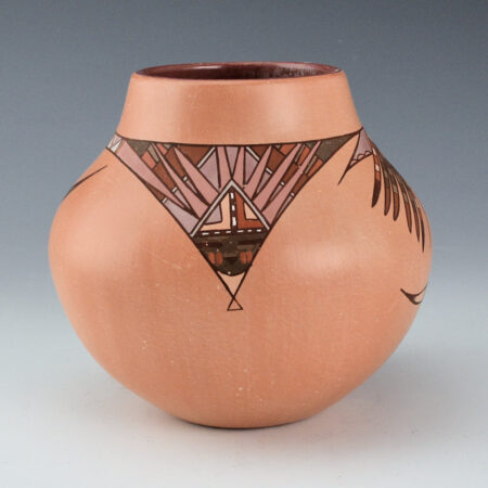 Alternative view of Begaye, Nathan - Polychrome Jar with Hopi Sun and Sikyatki Birds (1988)