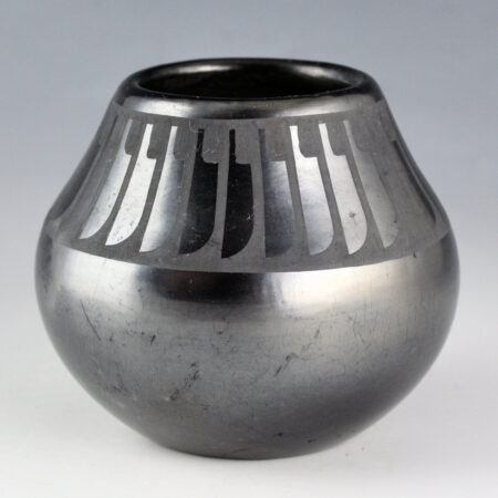 Alternative view of Da, Popovi- Gunmetal Jar with Feathers (463) 1963