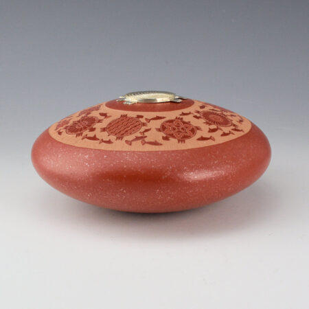 Duwyenie, Debra & Preston - Wide Bowl with 12 Turtles, Silver Turtle Lid