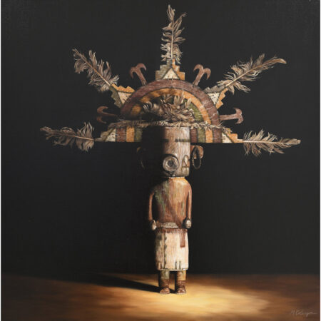 Calengor, Mary - "Rainbow Katsina" Oil on Linen (30 x 30)