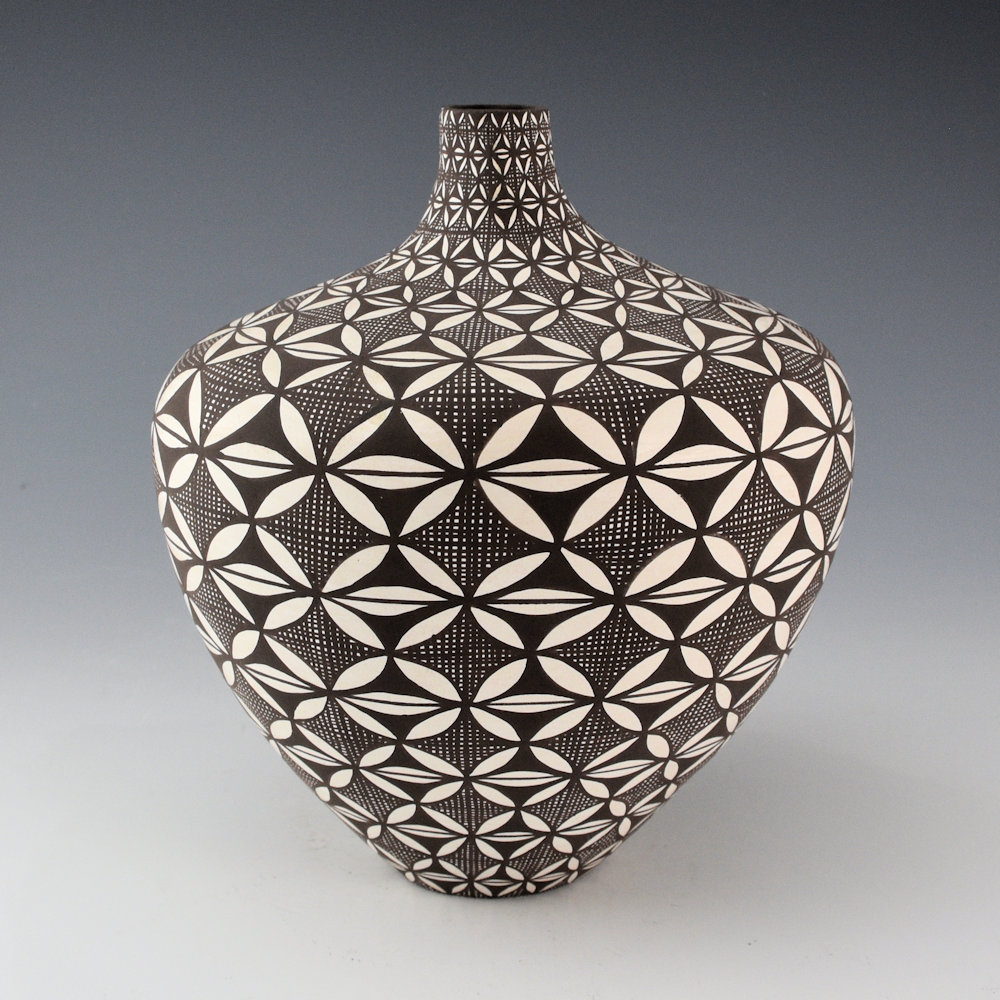 Victorino, Sandra - Large Long Neck Jar with Butterflies and Flowers