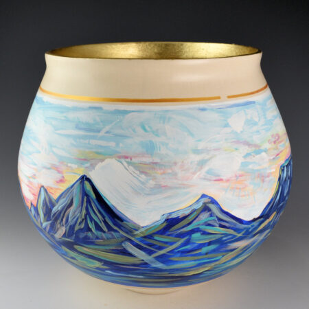 Alternative view of Romero, Santiago - "Black Mesa" 10" Wide Jar