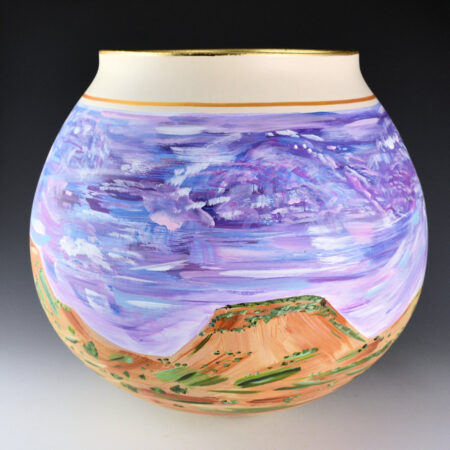 Alternative view of Romero, Santiago - "Sunset Skies" 12" Wide Jar