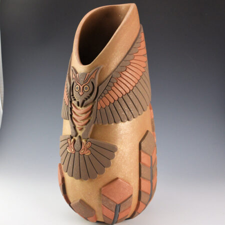 Alternative view of Youngblood-Lugo, Sergio - "Guardian" 17" Tall Carved Polychrome Jar