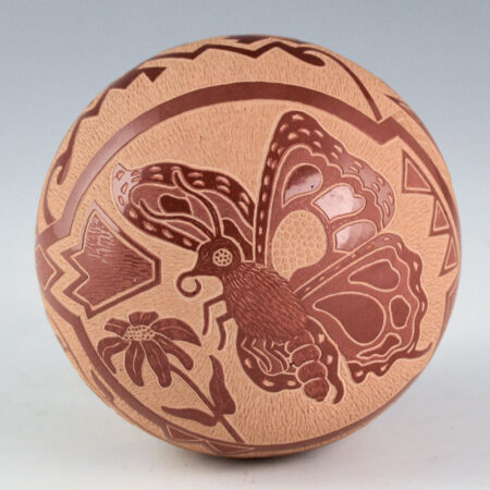 Alternative view of Romero, Susan "Snowflake" - Seedpot with Realistic and Mimbres Butterflies