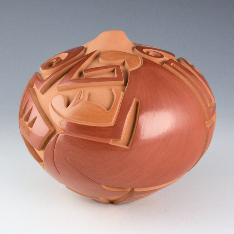 Garcia, Tammy - "A Mother's Tale" Carved Three-Color Jar (2004)