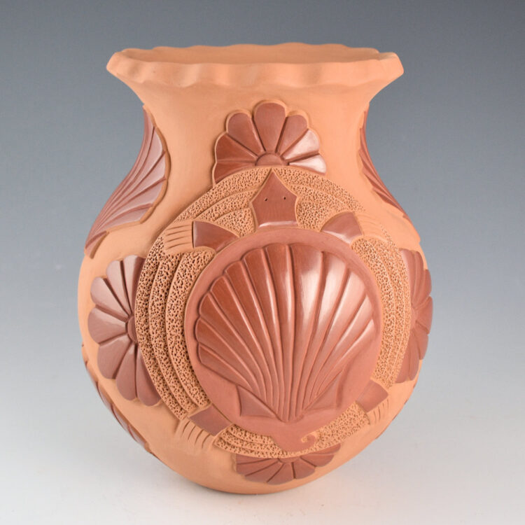 Garcia, Tammy -"Turtle Shell" Raindrop Rim Water Jar